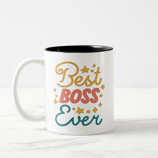 Tasse 2 Couleurs Meilleur Boss jamais (Gauche)