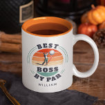 Tasse 2 Couleurs Meilleur Boss Par Par Custom Retro Golf Employeur<br><div class="desc">Best Boss By Par design vous pouvez customiser pour le destinataire de ce joli design de thème de golf. Un cadeau parfait pour la Journée de la Patronne ou toute occasion spéciale. Le texte "BOSS" peut être customisé avec n'importe quel moniker en cliquant sur le bouton "Personnaliser" ci-dessus.</div>