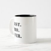 Tasse 2 Couleurs Meilleur. Bro. Jamais. Crayon noir (Devant gauche)