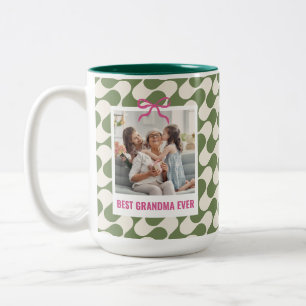 Tasse 2 Couleurs Meilleur cadeau d'anniversaire de grand-mère, phot