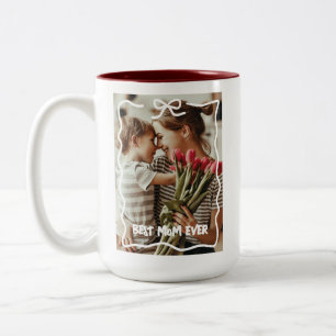 Tasse 2 Couleurs Meilleur cadeau de fête des mères et d'anniversair