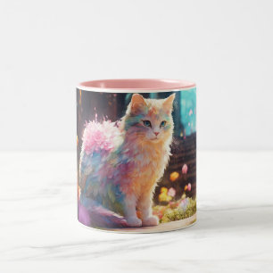 TASSE 2 COULEURS MEILLEUR CHAT MOM JAMAIS