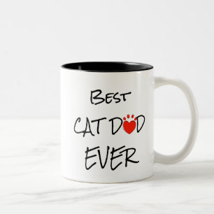 Tasse 2 Couleurs Meilleur Chat Papa Jamais Fête des pères Photo per