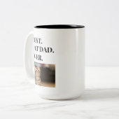 Tasse 2 Couleurs Meilleur Chat Papa Jamais Photo (Devant gauche)