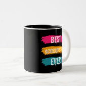 Tasse 2 Couleurs Meilleur comptable (Devant droit)