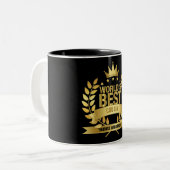 Tasse 2 Couleurs Meilleur Cousin Fun Gold Black (Devant gauche)