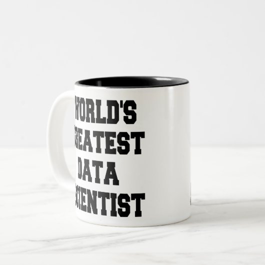 Tasse 2 Couleurs Meilleur Data Scientist du monde (Devant gauche)