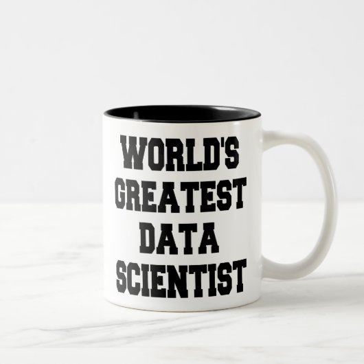 Tasse 2 Couleurs Meilleur Data Scientist du monde (Droit)