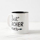 Tasse 2 Couleurs Meilleur enseignant (Devant gauche)