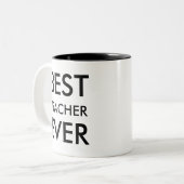 Tasse 2 Couleurs Meilleur enseignant | Cadeau d'appréciation (Devant gauche)