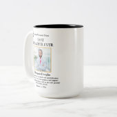 Tasse 2 Couleurs Meilleur enseignant jamais photo et Merci message (Devant gauche)