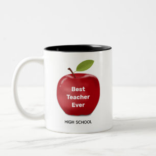 Tasse 2 Couleurs Meilleur Enseignant & Pomme Rouge
