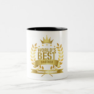 Tasse 2 Couleurs Meilleur frère du monde Fun Gold