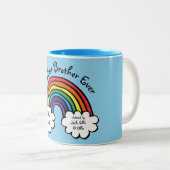 Tasse 2 Couleurs Meilleur Frère jamais Rainbow Blue (Devant droit)