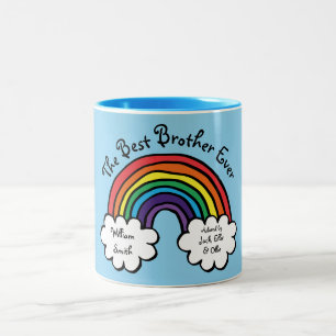 Tasse 2 Couleurs Meilleur Frère jamais Rainbow Blue