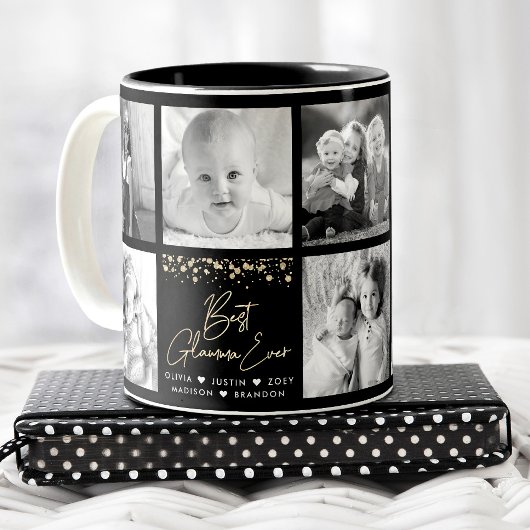 Tasse 2 Couleurs Meilleur Glamma Jamais Script Moderne 8 Photo Coll