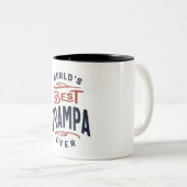 Tasse 2 Couleurs Meilleur Grampa jamais conçu au monde (Devant droit)