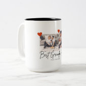 Tasse 2 Couleurs Meilleur grand-père Ever 2Photo Keepsaké script bl (Devant gauche)