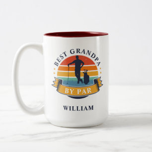 Tasse 2 Couleurs Meilleur Grand-Père Par Par Personnalisé Golfeur