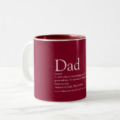 Tasse 2 Couleurs Meilleur Jamais Papa Papa Papa Papa Père Définitio (Devant gauche)