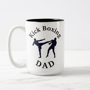 Tasse 2 Couleurs Meilleur "Kick Boxing DAD" Jamais!  Fête des pères