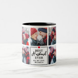 Tasse 2 Couleurs Meilleur Mari De Tous Les Temps Collage 7 Photos &
