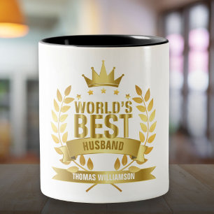 Tasse 2 Couleurs Meilleur Mari du Monde 5 Étoiles d'Or