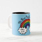 Tasse 2 Couleurs Meilleur Mari jamais Rainbow Blue (Devant gauche)