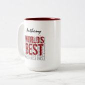 Tasse 2 Couleurs Meilleur oncle Custom Name V2 du monde (Devant gauche)