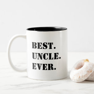Tasse 2 Couleurs Meilleur. Oncle. Ever. Pochoir noir