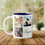 Tasse 2 Couleurs Meilleur Oncle Jamais Moderne tendance Photo de fa<br><div class="desc">Pour Best Uncle Ever : une tasse tendance,  cool,  moderne avec votre collage photo de famille,  message spécial,  et les noms.</div>