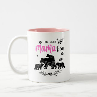 Tasse 2 Couleurs Meilleur ours maman avec trois petits ours d'ours 