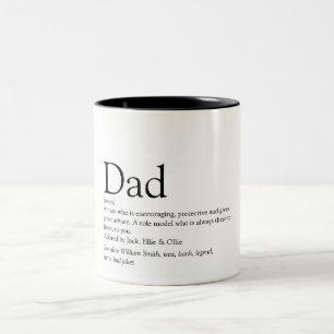 Tasse 2 Couleurs Meilleur Papa, Daddy, Définition de Père Amusante