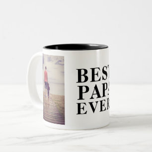 Tasse 2 Couleurs Meilleur Papa de tous le Jour des Pères 2 Collage