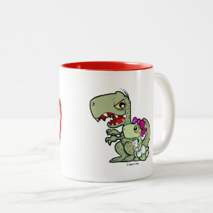 Tasse 2 Couleurs Meilleur Papa de Tous Les Temps Daddysaurus Bébé F