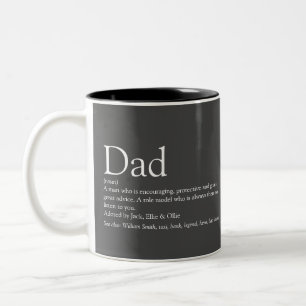 Tasse 2 Couleurs Meilleur papa du monde Définition Gris