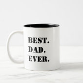 Tasse 2 Couleurs Meilleur. Papa. Jamais. Crayon noir (Gauche)