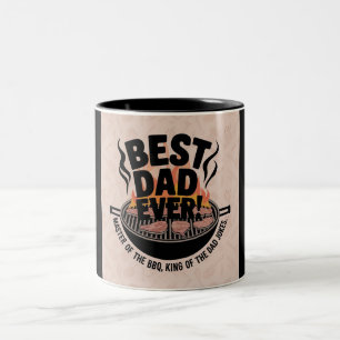 Tasse 2 Couleurs Meilleur papa jamais design barbecue - King of the