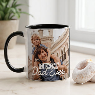 Tasse 2 Couleurs Meilleur Papa Jamais Moderne Cool Broderie Photo P