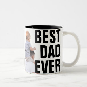 Tasse 2 Couleurs Meilleur papa jamais personnalisé Musique photo
