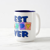 Tasse 2 Couleurs Meilleur papa mignon JAMAIS (Devant droit)