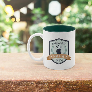 Tasse 2 Couleurs Meilleur Papa Par Grand-père du golf