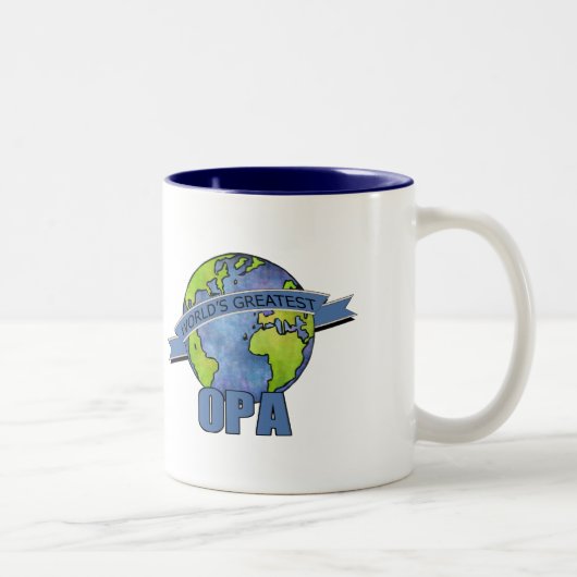 Tasse 2 Couleurs Meilleur Papi du Monde (Droit)