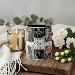 Tasse 2 Couleurs Meilleur Papi Jamais Fête des pères Photo Collecte