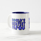 Tasse 2 Couleurs Meilleur Papou du monde (Devant gauche)