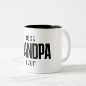 Tasse 2 Couleurs Meilleur Papy Personnalisé Script (Devant droit)