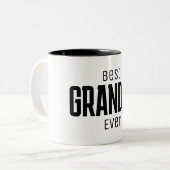 Tasse 2 Couleurs Meilleur Papy Personnalisé Script (Devant gauche)