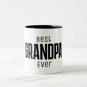 Tasse 2 Couleurs Meilleur Papy Personnalisé Script