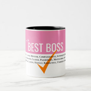 Tasse 2 Couleurs Meilleur patron chef , message de patron vrai patr