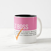 Tasse 2 Couleurs Meilleur patron de manager, message de patron vrai (Devant droit)